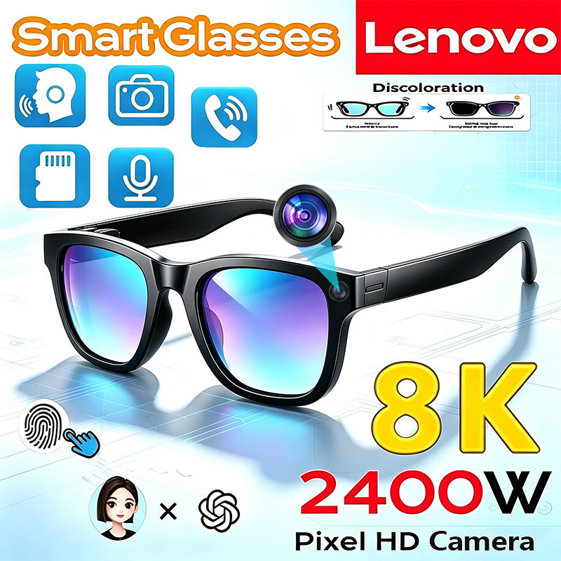Lenovo 2400MP HD Smart AI Glas - Smart Glasses Lens 评论和价格